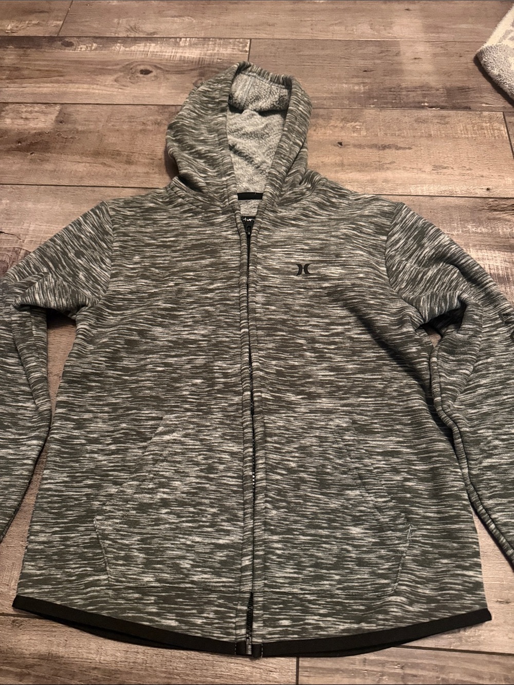 Hurley Gray Zip-Up Hooded Jacket